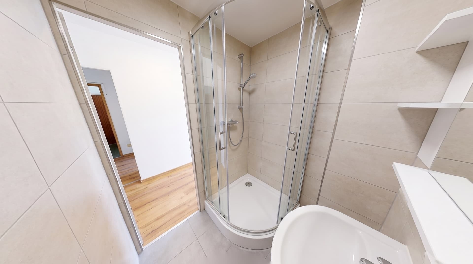 Koupelna · 3,2 m² — vizualizace zařízení